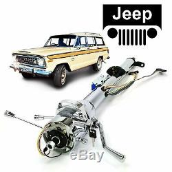 1963-83 Jeep Wagoneer Chrome Tilt Steering Column Keyed 33 Hurst 17 Cherokee SJ