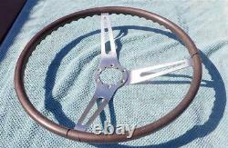 1969 Chevy Walnut Steering Wheel GM 3 Spoke Camaro Chevelle Nova Impala REAL WOW