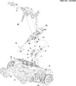 2014-15 GM Silverado Sierra Steering Column WithTilt Cocoa Brown New N33 84126533