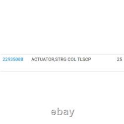 2018 Cadillac CTS Steering Column Tilt Actuator Used OEM 22774529