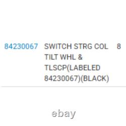 2018 Cadillac CTS Steering Column Tilt & Telescoping Switch Used OEM 84230067