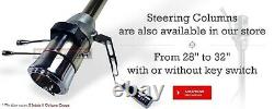 28 Black Stainless Floor Shift Tilt Steering Column withignition KEY GM StreetRod