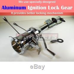 28 Chrome Automatic Tilt Steering Column Shift with Ignition Key GMChevyPontiac