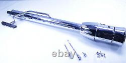 28 Chrome Tilt Floor Steering Column GM No Key Hot Rod With 9 Hole Adapter