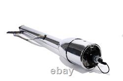 28 Chrome Tilt Street Rod Floor Shift Steering Column withWheel Adapter No Key
