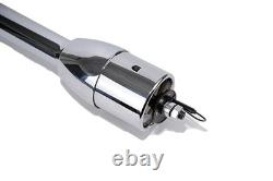 28 Chrome Tilt Street Rod Floor Shift Steering Column withWheel Adapter No Key