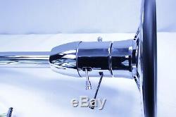 28 Street Hot Rod Chrome Tilt Steering Column Floor Shift With Independent Wheel