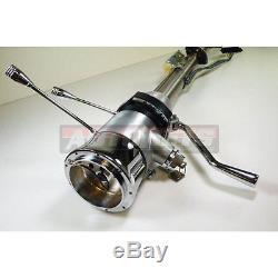 30 Raw stainless Automatic Shift Tilt Steering Column W Ignition Key Hot Rod GM