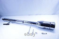 32 Chrome Floor Shift Manual Tilt Steering Column With9 hole Adaptor Hot Rod