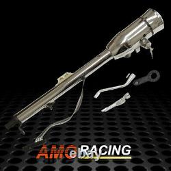 32 Chrome Tilt Auto Automatic Style Steering Column GM with Key Fits Hot Rod