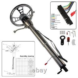 32''Inch LR Tilt MT Manual Style 5 position Steering Column+9 Bolt SteeringWheel