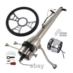 32''Inch LR Tilt MT Manual Style 5 position Steering Column+9 Bolt SteeringWheel