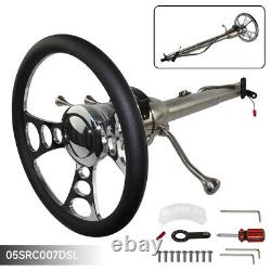 32''Inch LR Tilt MT Manual Style 5 position Steering Column+9 Bolt SteeringWheel