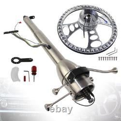 32''Inch LR Tilt MT Manual Style 5 position Steering Column+9 Bolt SteeringWheel