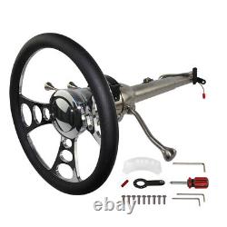 32''Inch LR Tilt MT Manual Style 5 position Steering Column+9 Bolt SteeringWheel