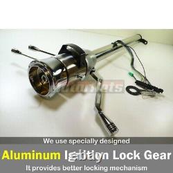 32 Raw Stainless Tilt Steering Column Shift Automatic No Ignition Key StreetRod