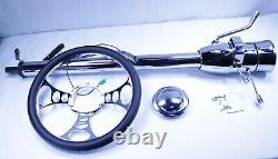 32 Street Hot Rod Chrome Tilt Steering Column Automatic Shift With 9 Hole Wheel