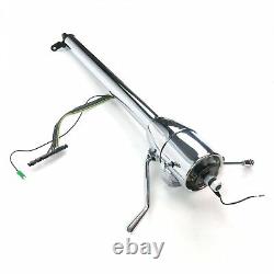 33" INCH CHROME GM STYLE TILT STEERING COLUMN AUTOMATIC SHIFT WITH NO KEY