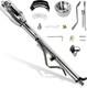 33 Inch Tilt Steering Column Withkey, 9 Holes Chrome Automatic Shift Gm Style Ste