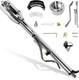 33 Inch Tilt Steering Column Withkey, 9 Holes Chrome Automatic Shift Gm Style Ste