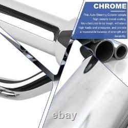 33 Inch Tilt Steering Column WithKey, 9 Holes Chrome Automatic Shift GM Style Ste
