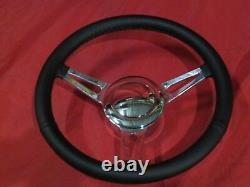 33 Tilt Steering Column Keyed Street/Hot Rod Black Floor Shift 3 Spoke Wheel