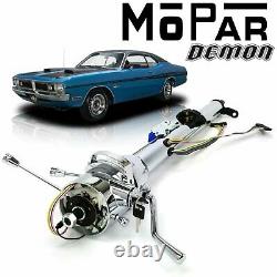 60-76 Mopar A-Body 33 Chrome TILT STEERING COLUMN SHIFT + KEY 340 demon dart V8