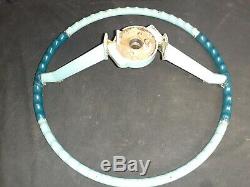 63 64 65 Cadillac Series 62 Fleetwood Tilt Column Steering Wheel Two Tone Blue