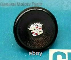 65 66 Cadillac Steeering Wheel Horn Button W Nos Crest Emblem Tilt Tele Gm Trim
