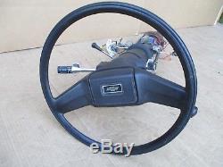 73-87 Chevy GMC Truck OEM Black Steering Wheel & Column with Tilt + Ignition Keys