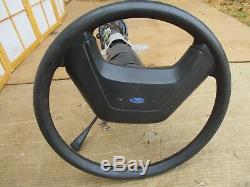 87-91 Bronco or F Series OEM Black Steering Wheel & Shift Column & Keys witho Tilt
