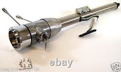 BRUSHED STAINLESS TILT STEERING COLUMN 32 With IGNITION KEY BILLET DRESS UP KIT