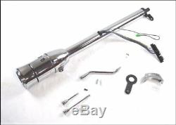 Chevy Ford Mopar 32'' Tilt Automatic Steering Column With Wheel Adapter Chrome