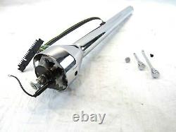 Chevy Universal 30 Straight Hot Rod Non-Tilt Chrome Steering Column BPS-1042