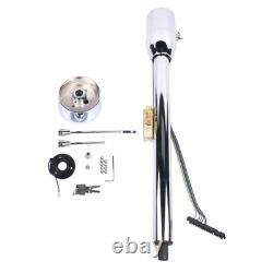 Chrome 32 GM Tilt Manual Style Steering Floor Mounted Column withAdapter & Key