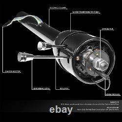 For 55-59 Chevy Gm Hot Rod 28 Tilt Manual Mt Steering Column Floor Shift Black