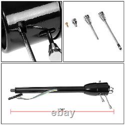 For 55-59 Chevy Gm Hot Rod 28 Tilt Manual Mt Steering Column Floor Shift Black