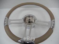 Hot Rod Steering Column Chrome 28 Tilt Floor Shift Includes Steering Wheel+bos