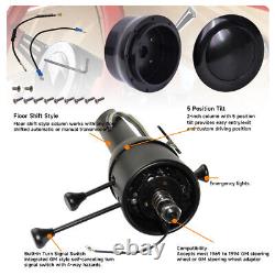 LR GM 28'' Tilt MT Manual Collapsible Steering Column Universal with9 Hole Adapter