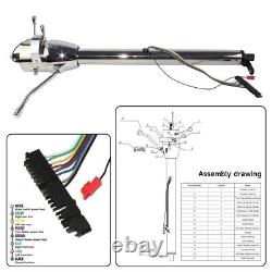 LR GM 30'' Tilt AT Automatic Style Steering Column Universal for GM Cars Silver