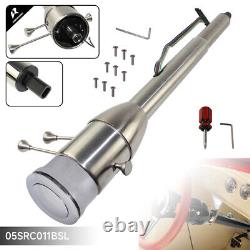 LR GM 30'' Tilt MT Manual Collapsible Steering Column Universal withAdapter Silver