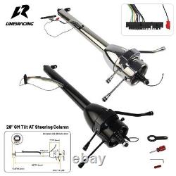 LR GM Black 28'' Tilt AT Automatic Style Steering Column Universal for GM Cars