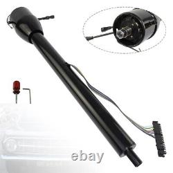 LR GM Black 30'' Tilt MT Manual Style Steering Column Universal for GM Car 69-94