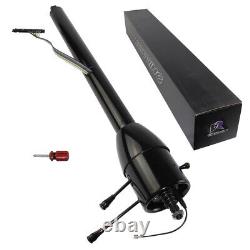 LR GM Black 32'' Tilt MT Manual Style Steering Column Universal for GM Car 69-94