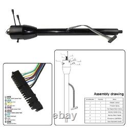 LR GM Black 32'' Tilt MT Manual Style Steering Column Universal for GM Car 69-94