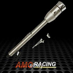 Stainless Steel 28 Tilt Manual Raw Steering Column with Wheel Adapter Universal
