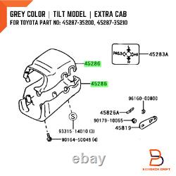 Steering Column Cover Upper Lower For Toyota Hilux Pickup Extra Cab 88-96 Tilt