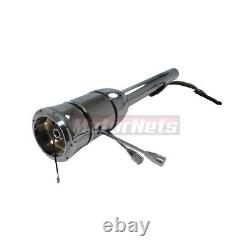 Universal 28 Chrome Tilt Steering Column Chevy GM Pontiac Floor Shift No-Key