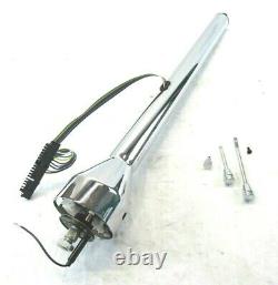 Universal 28 Straight Street/Hot Rod Non-Tilt Chrome Steering Column S81072C