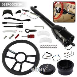 Universal 28'' Tilt AT Automatic Steering Column GM+9 Bolt Steering Wheel BK